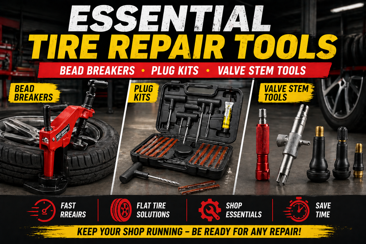 Essential Tire Repair Tools: Bead Breakers, Plug Kits & Valve Stem Too ...