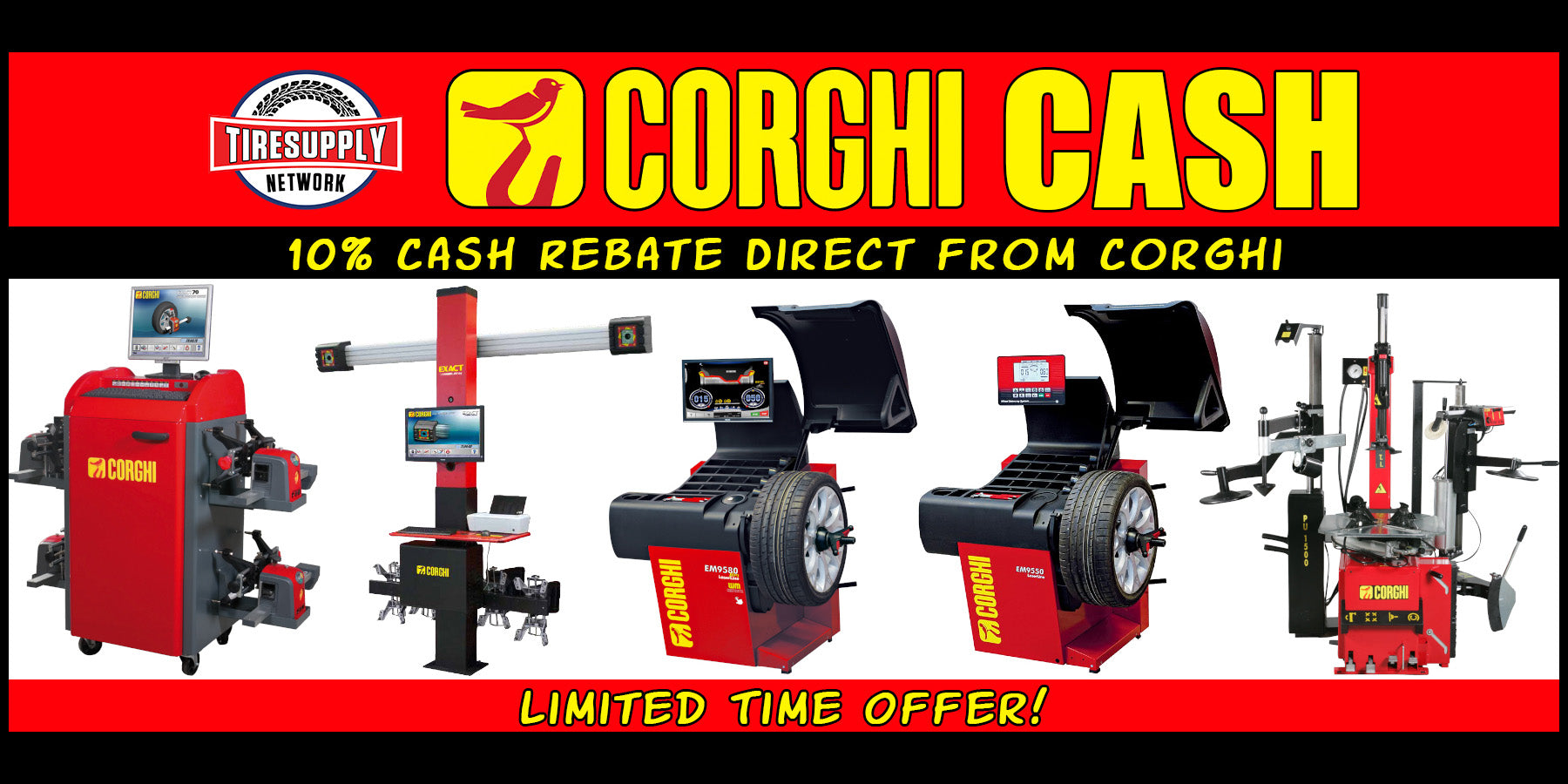 Get 10% Cash Rebate on Your Corghi Purchase or 0% Financing for 24 Months - Limited Time Offer!