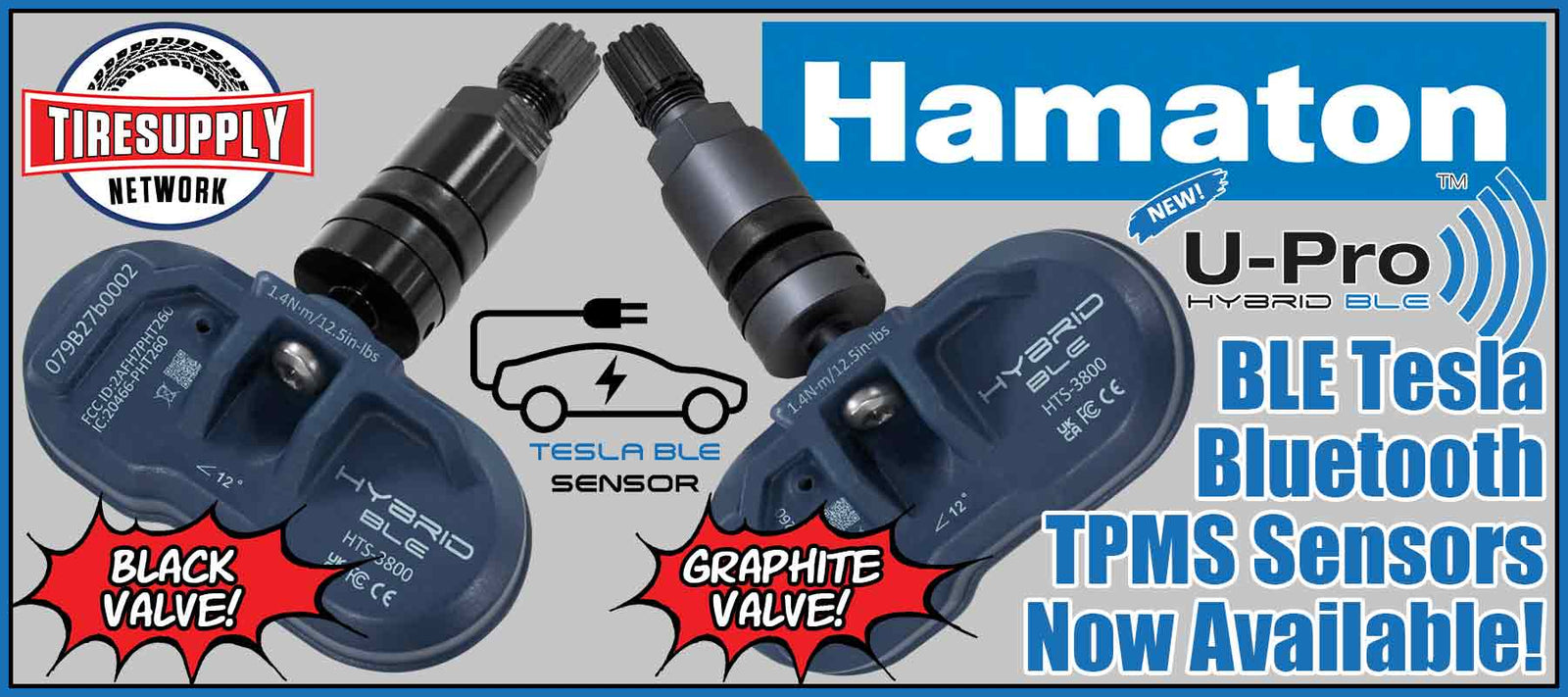 NEW Hamaton U-Pro Hybrid BLE Tesla Bluetooth TPMS Sensors Now Available at Tire Supply Network!
