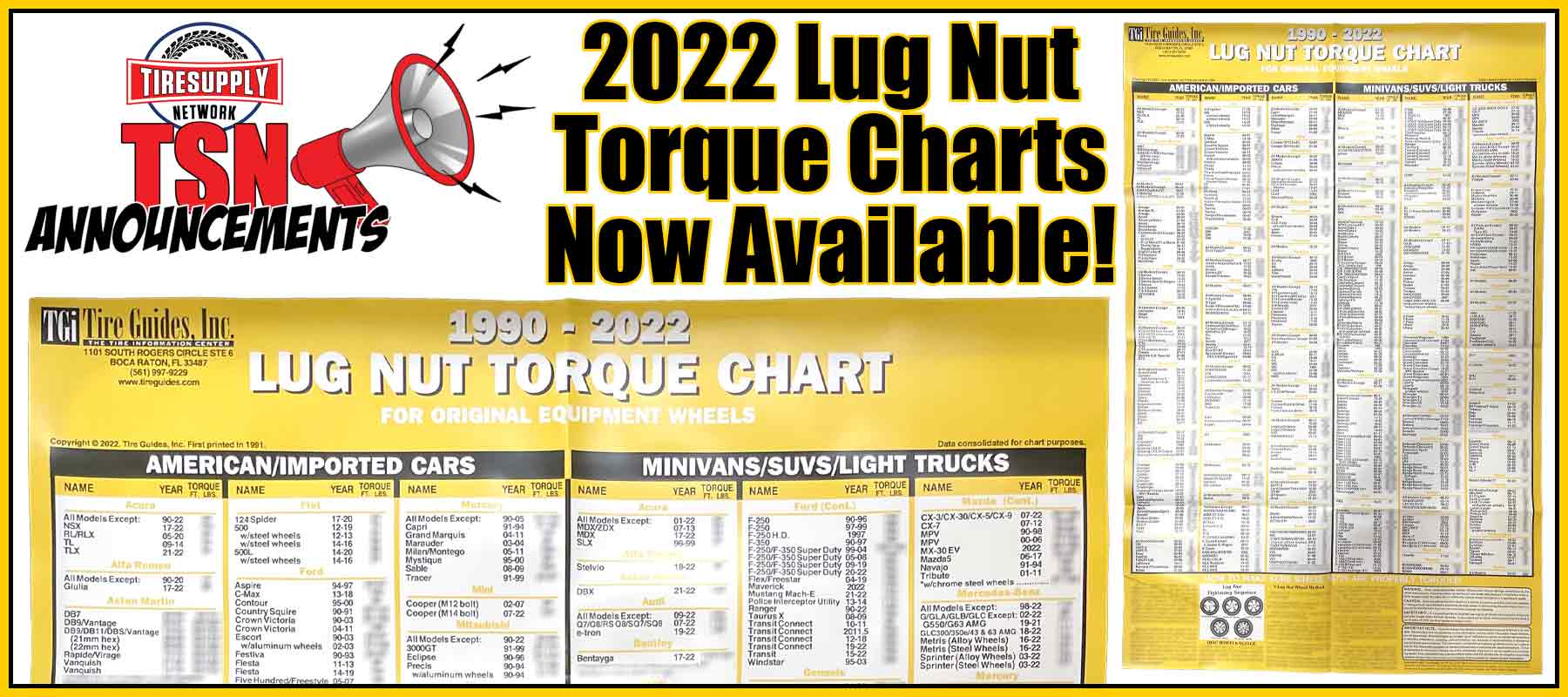 The New 2022 Lug Nut Torque Chart is Now Available at Tire Supply Network!