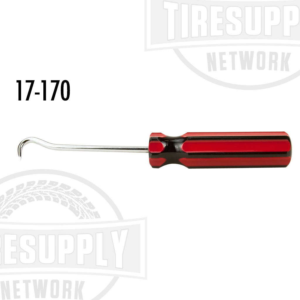 A red and silver grommet pick removal tool with a hook at the end, placed on a white background with the product number 17-170 visible.