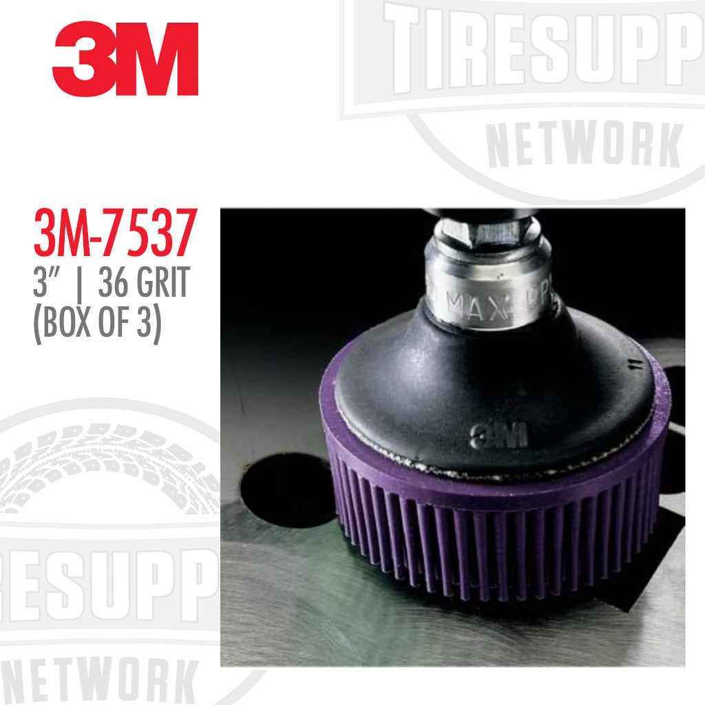 3M | 3″ Bristle Disc 36 Grit - 3 per Box (3M-7537)