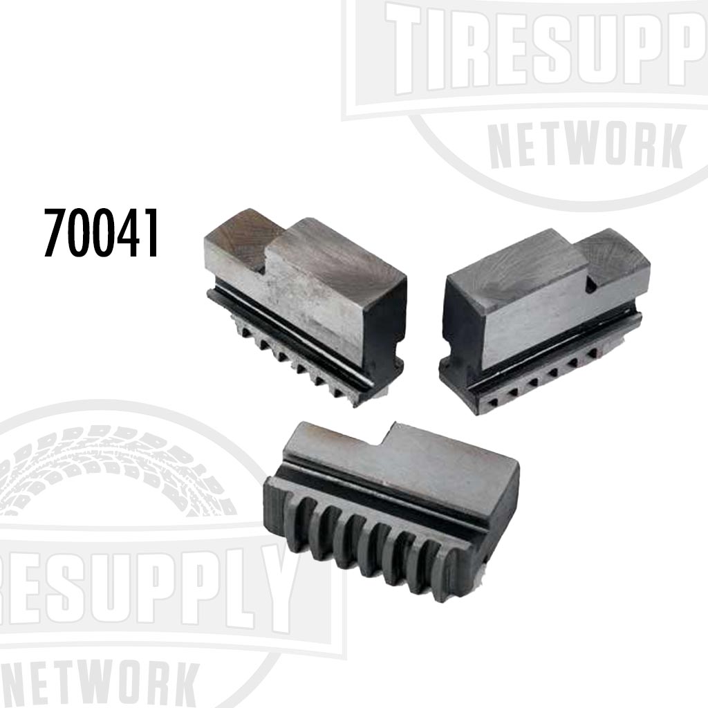 A set of black metal jaws for a Quick Chuck large jaw set, displayed on a white background with the product number 70041 visible.