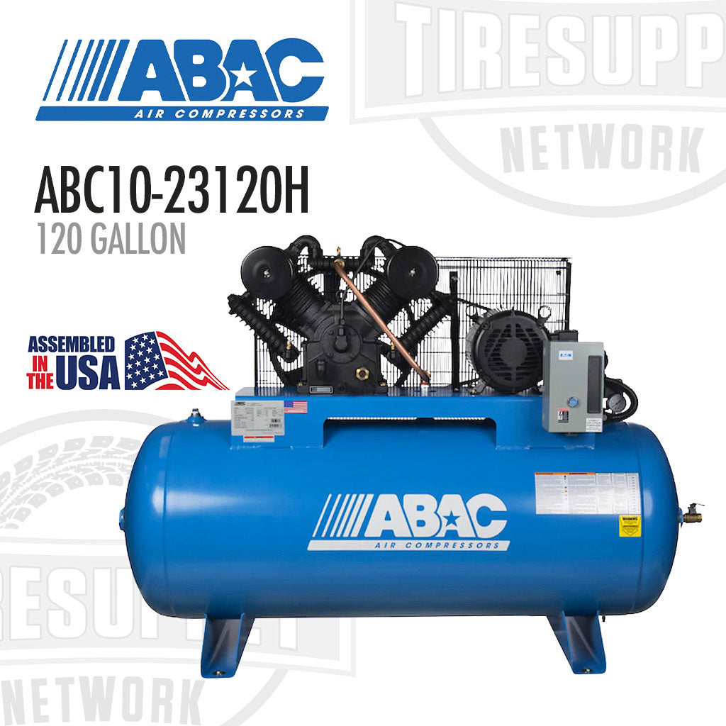 ABAC ABC10-23120H | Two Stage 10HP, 120 Gallon Air Compressor - Horizontal