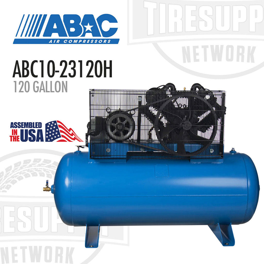 ABAC ABC10-23120H | Two Stage 10HP, 120 Gallon Air Compressor - Horizontal