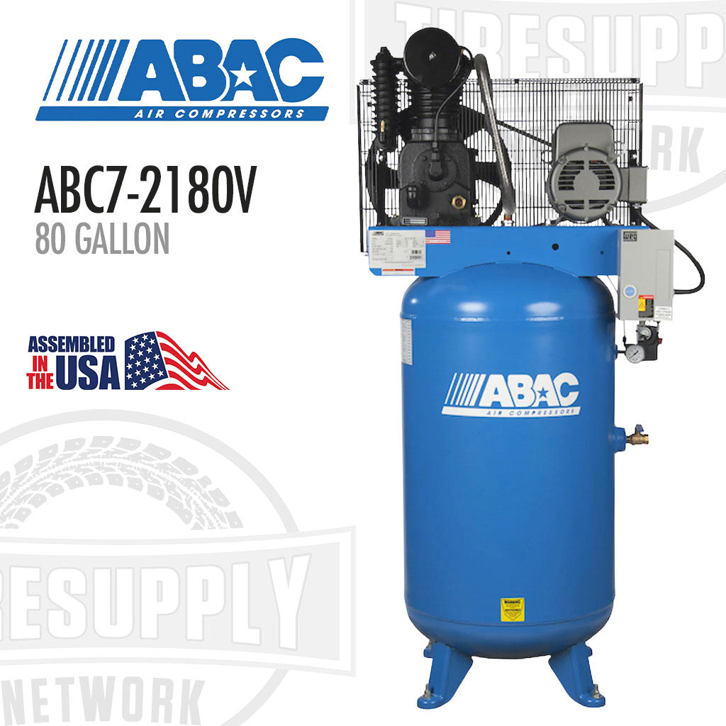 ABAC ABC7-2180V | Two Stage 7.5HP, 80 Gallon Air Compressor - Vertical