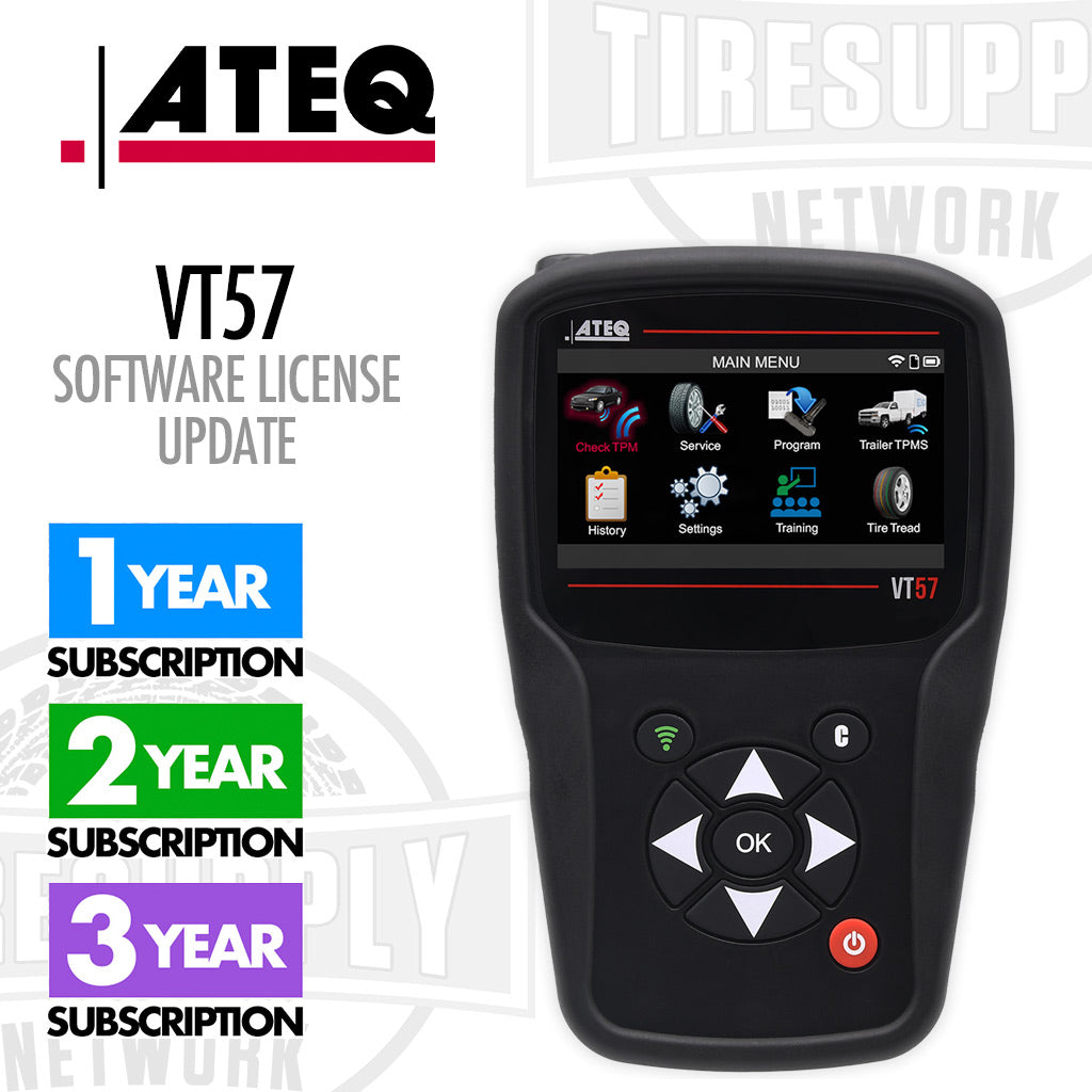 ATEQ SW57 | TPMS Tool Software License Update for VT57 - Choose 1, 2, or 3 Year Subscriptions