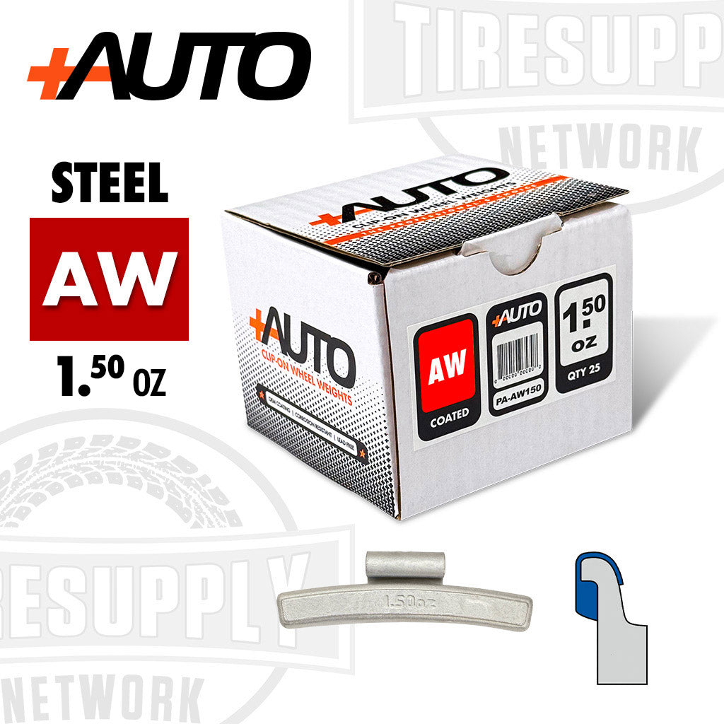 +AUTO | AW-Style Coated Steel Clip-On Wheel Weights - Choose Size or Bulk Set (PA-AW*)