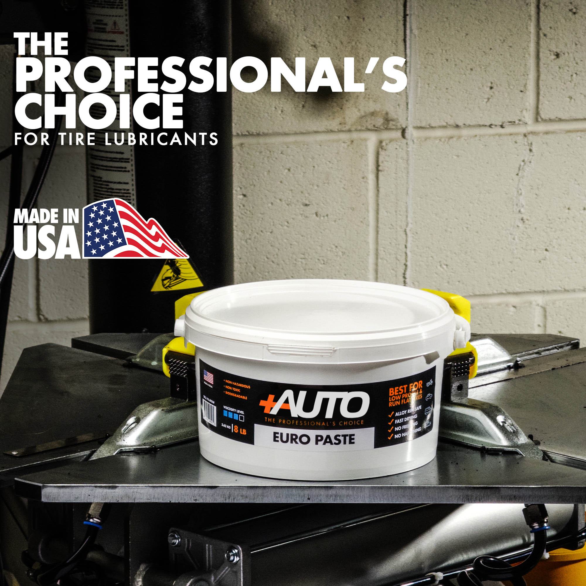 +AUTO | Euro Paste - Universal Tire Mounting Lube - 8lb Wide Bucket (PA-EP8W)