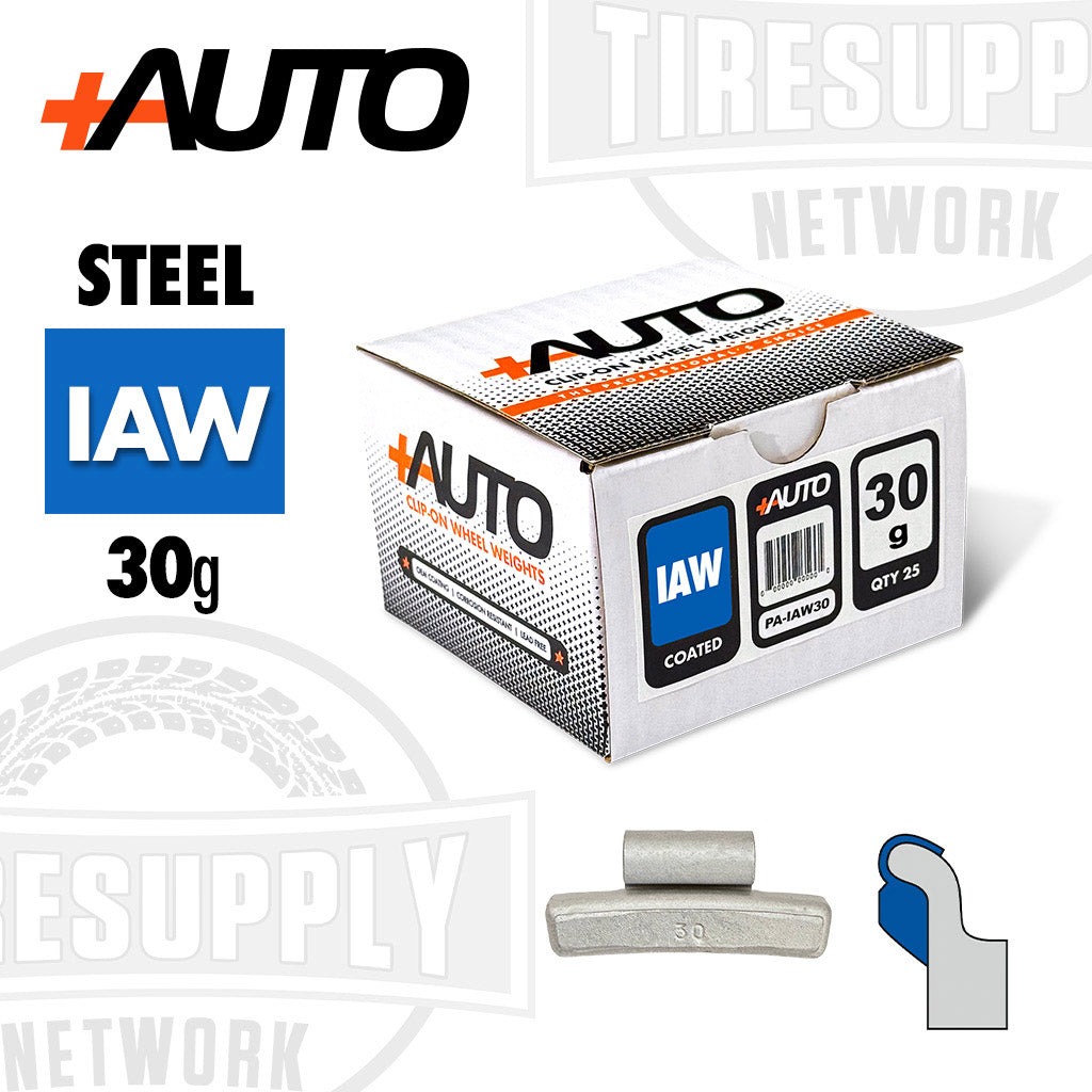 +AUTO | IAW-Style Coated Steel Clip-On Wheel Weights - Choose Size or Bulk Set (PA-IAW*)