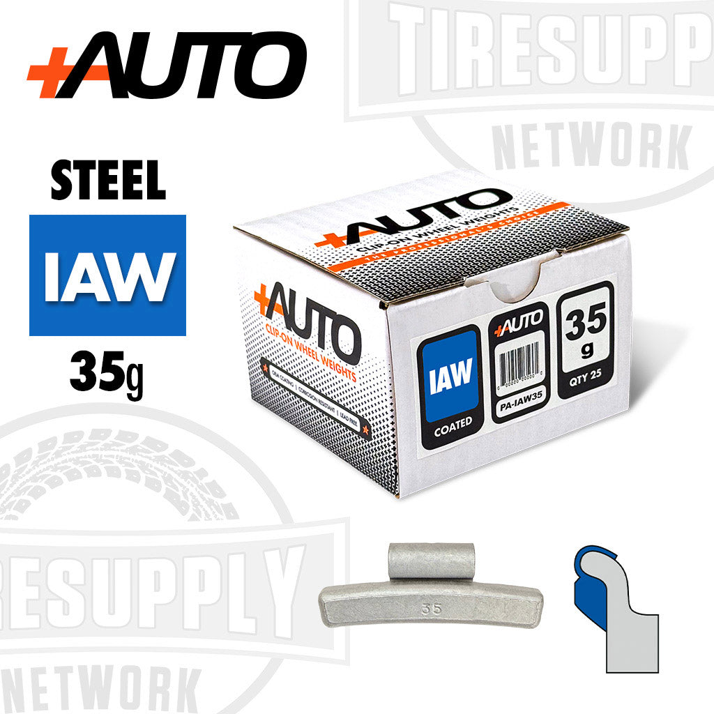 +AUTO | IAW-Style Coated Steel Clip-On Wheel Weights - Choose Size or Bulk Set (PA-IAW*)