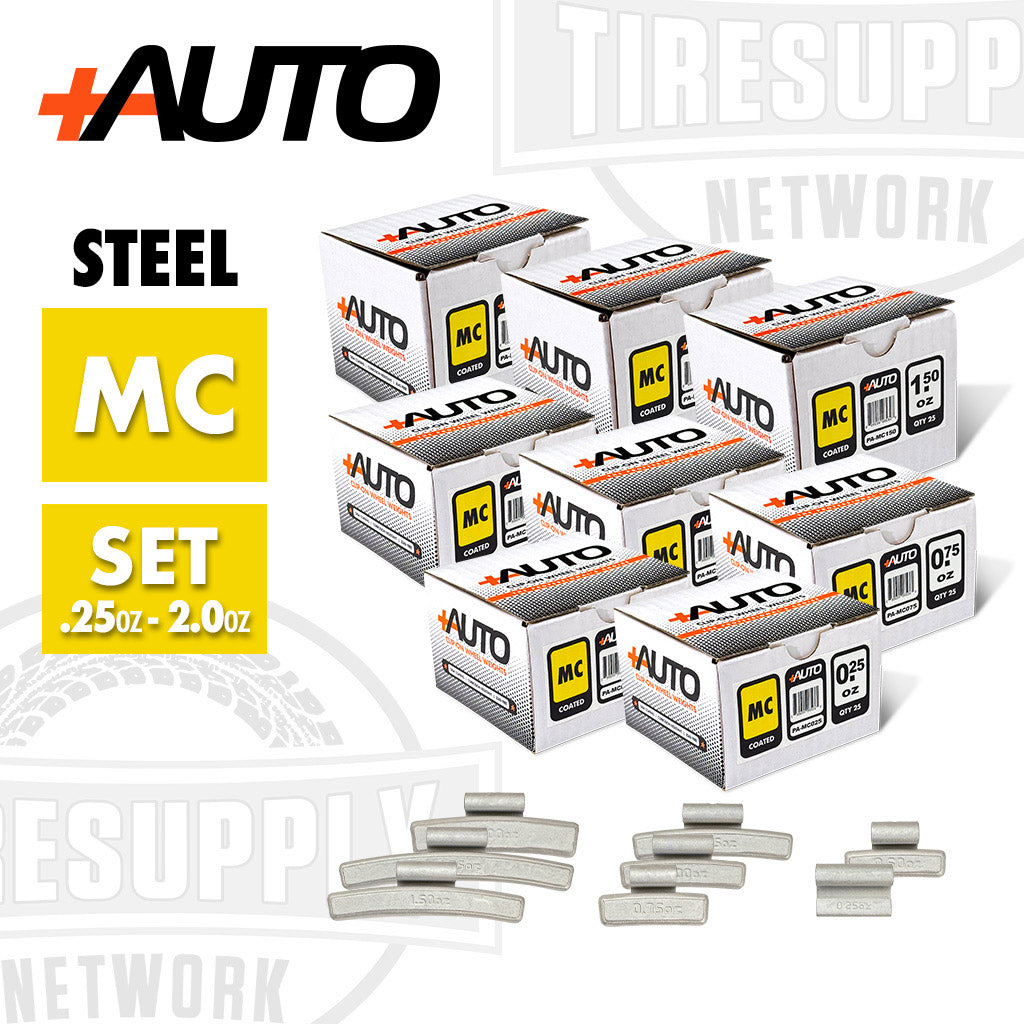 +AUTO | MC-Style Coated Steel Clip-On Wheel Weights - Choose Size or Bulk Set (PA-MC*)