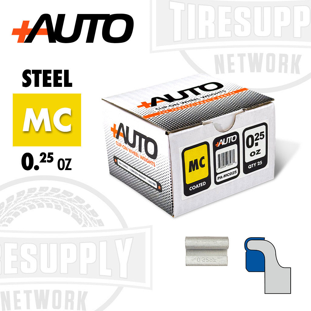 +AUTO | MC-Style Coated Steel Clip-On Wheel Weights - Choose Size or Bulk Set (PA-MC*)