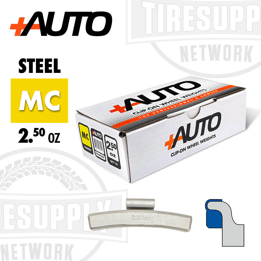 +AUTO | MC-Style Coated Steel Clip-On Wheel Weights - Choose Size or Bulk Set (PA-MC*)