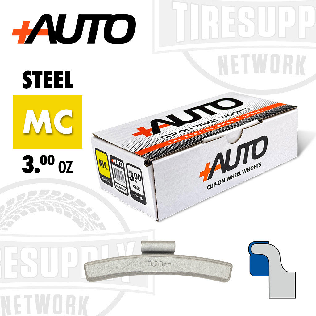 +AUTO | MC-Style Coated Steel Clip-On Wheel Weights - Choose Size or Bulk Set (PA-MC*)