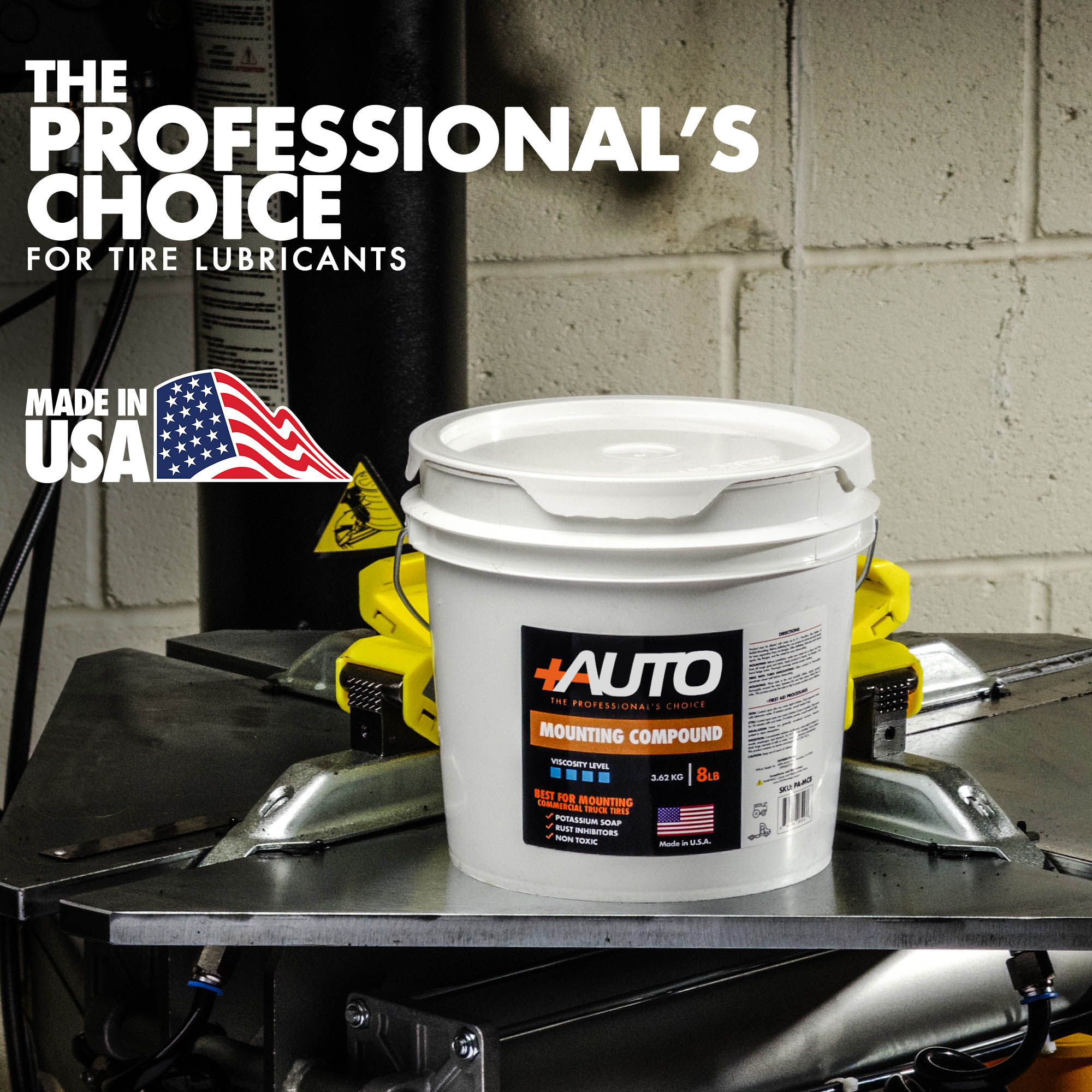 +AUTO | Mounting Compound - Heavy Duty Tire Mounting Lube - 8lb Bucket (PA-MC8)