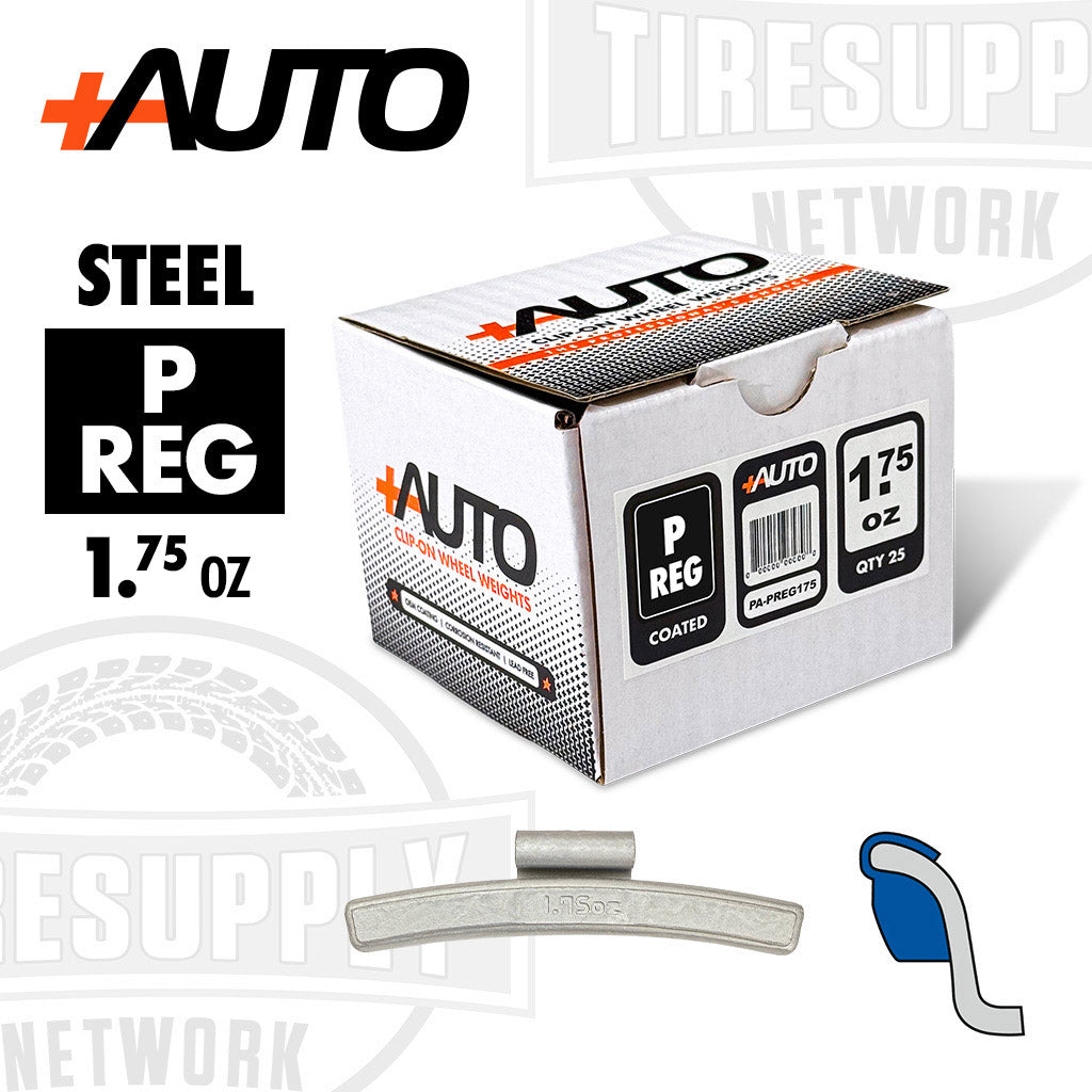 +AUTO | P/REG-Style Coated Steel Clip-On Wheel Weights - Choose Size or Bulk Set (PA-PREG*)