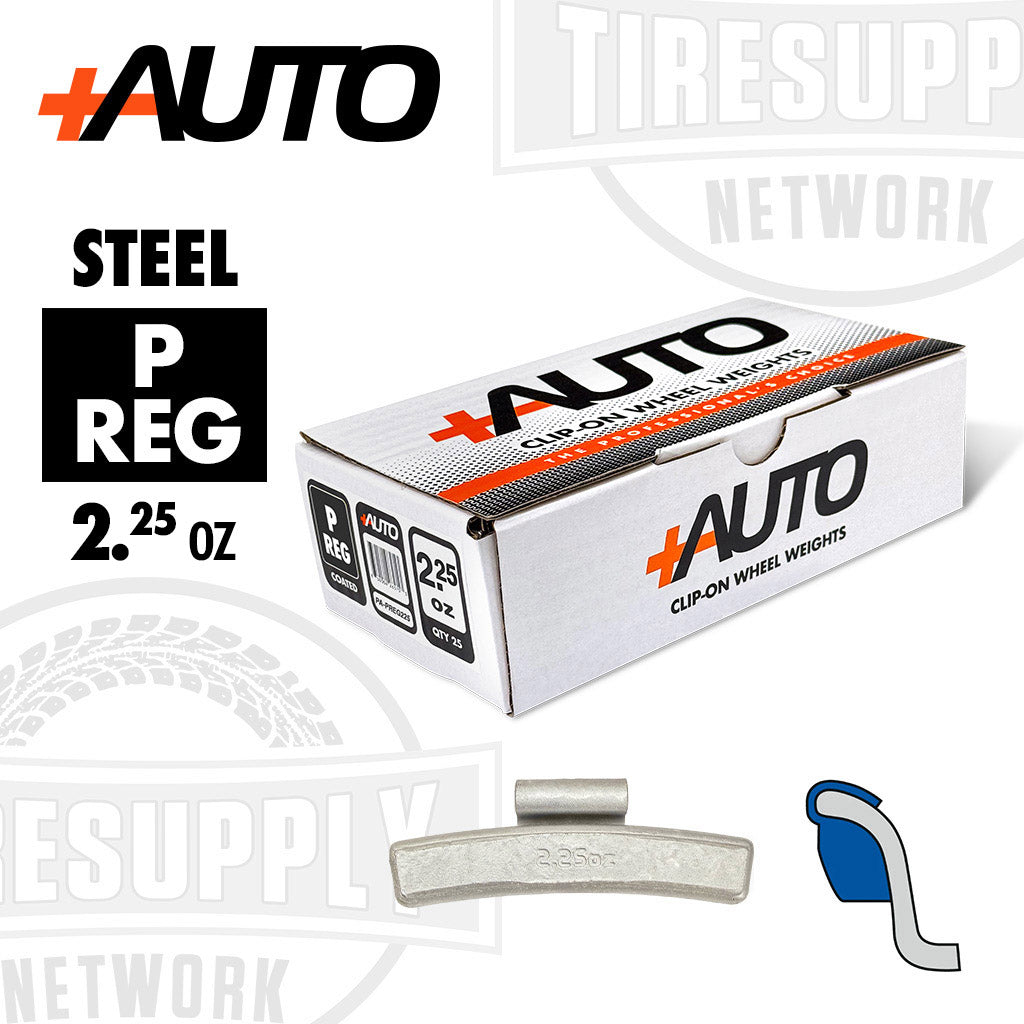 +AUTO | P/REG-Style Coated Steel Clip-On Wheel Weights - Choose Size or Bulk Set (PA-PREG*)