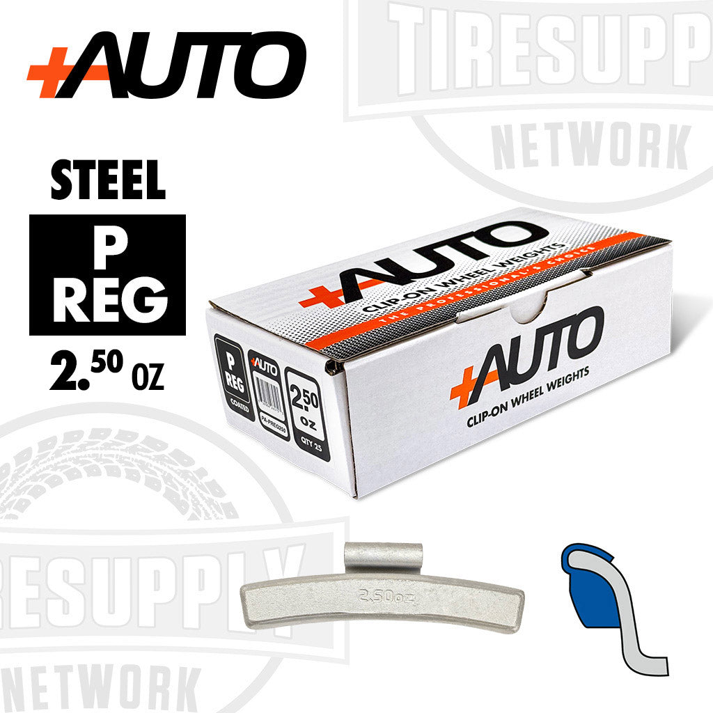 +AUTO | P/REG-Style Coated Steel Clip-On Wheel Weights - Choose Size or Bulk Set (PA-PREG*)