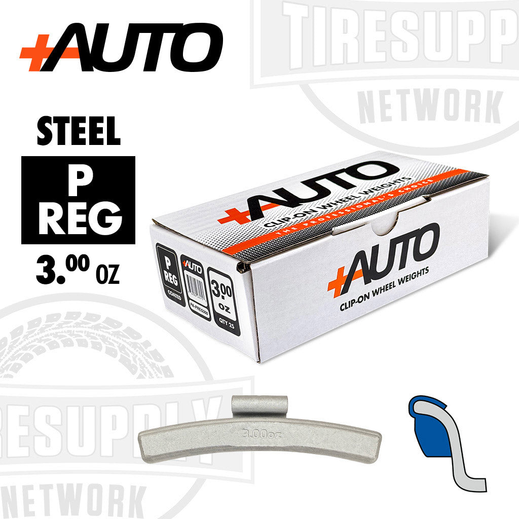 +AUTO | P/REG-Style Coated Steel Clip-On Wheel Weights - Choose Size or Bulk Set (PA-PREG*)