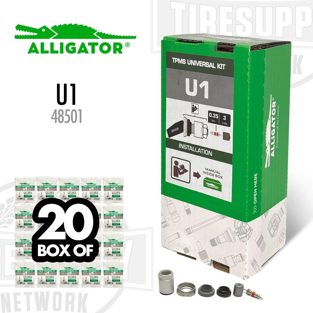 Alligator | U1 Universal TPMS Metal Valve Service Kit - Box of 20 (48501)