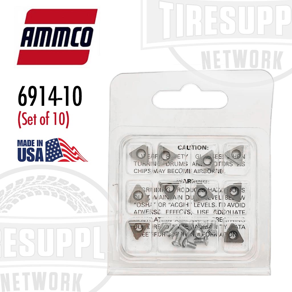 AMMCO | Negative Rake Carbide Insert Brake Lathe Bits 10-Pack (6914-10A)