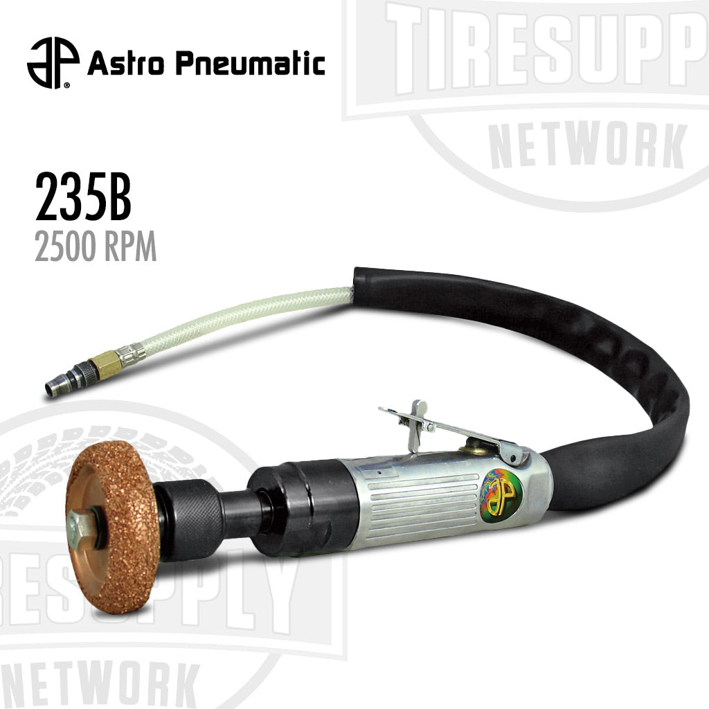 An Astro Pneumatic tire buffer kit featuring a 235B label, a 2.5 inch buffing wheel, and an attached hose with a quick-change chuck.