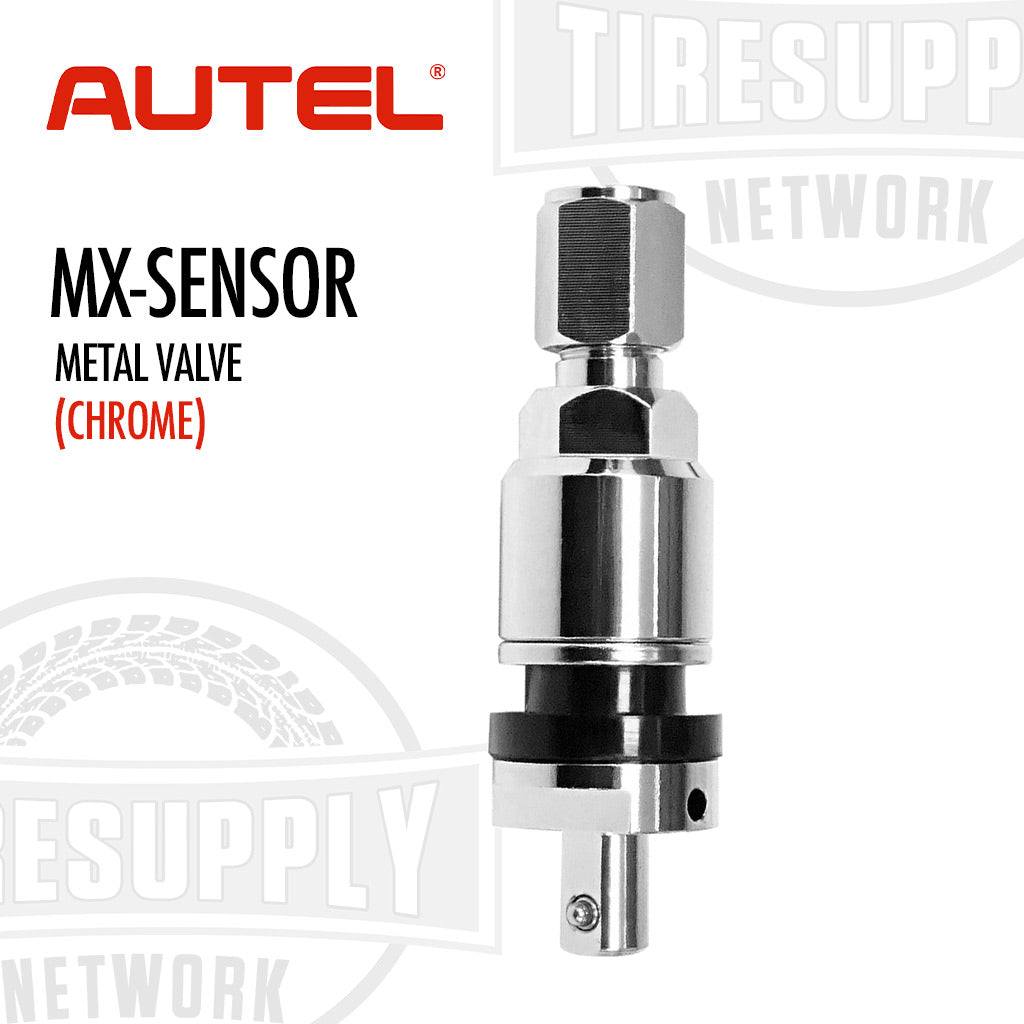 Autel | Clamp-In Chrome Metal Valve Stem for MX 1-Sensor Press-In Universal TPMS Sensors (CV-003)