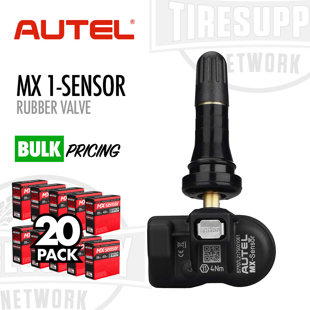 Autel MX 1-Sensor R | Press-In Programmable Universal TPMS Sensor w/ Rubber Valve Stem