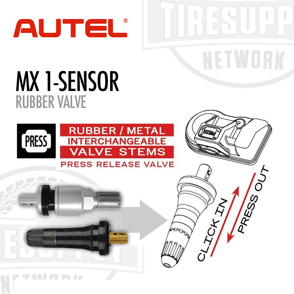Autel | MX 1-Sensor R Press-In Programmable Universal TPMS Sensor w/ Rubber Valve Stem (1-SensorR)