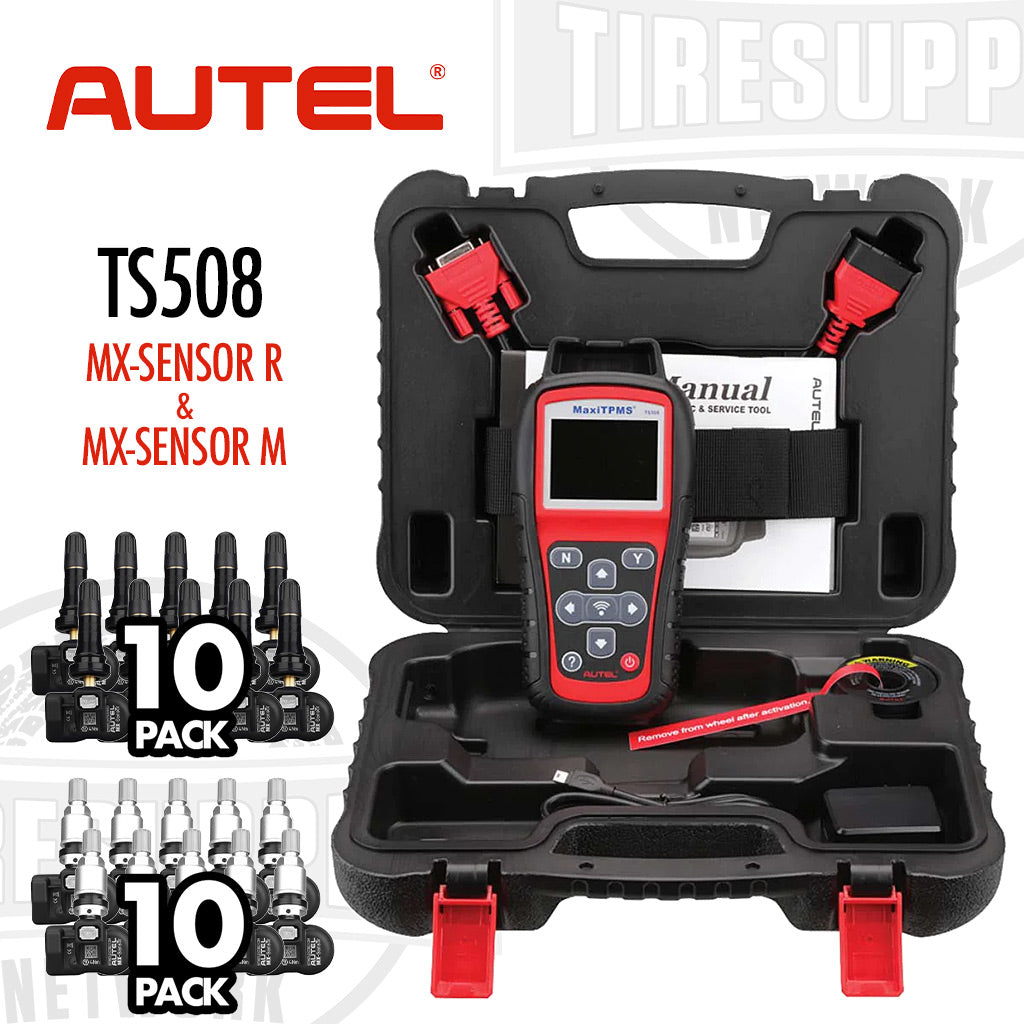 Autel TS508 | MaxiTPMS Service Tool & 20 MX 1-Sensors Press-In - Choose Rubber or Metal Stems