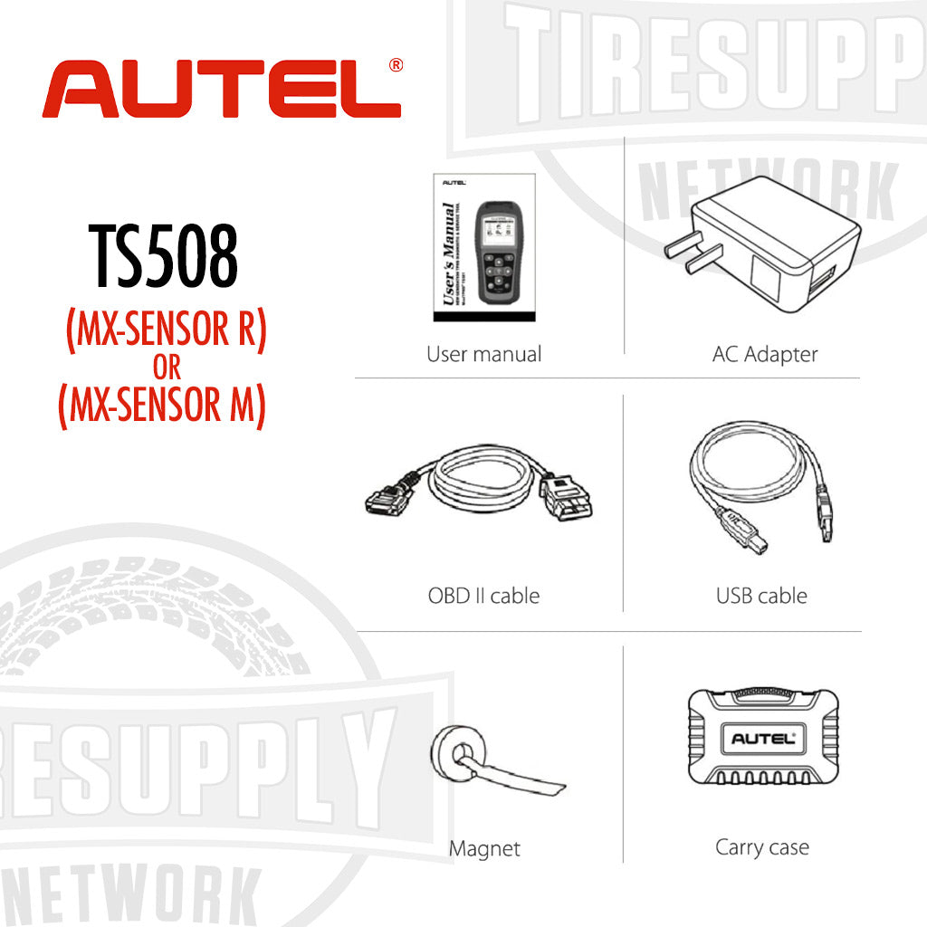 Autel | MaxiTPMS Service Tool & 20 MX 1-Sensors Press-In - Choose Rubber or Metal Stems (TS508)