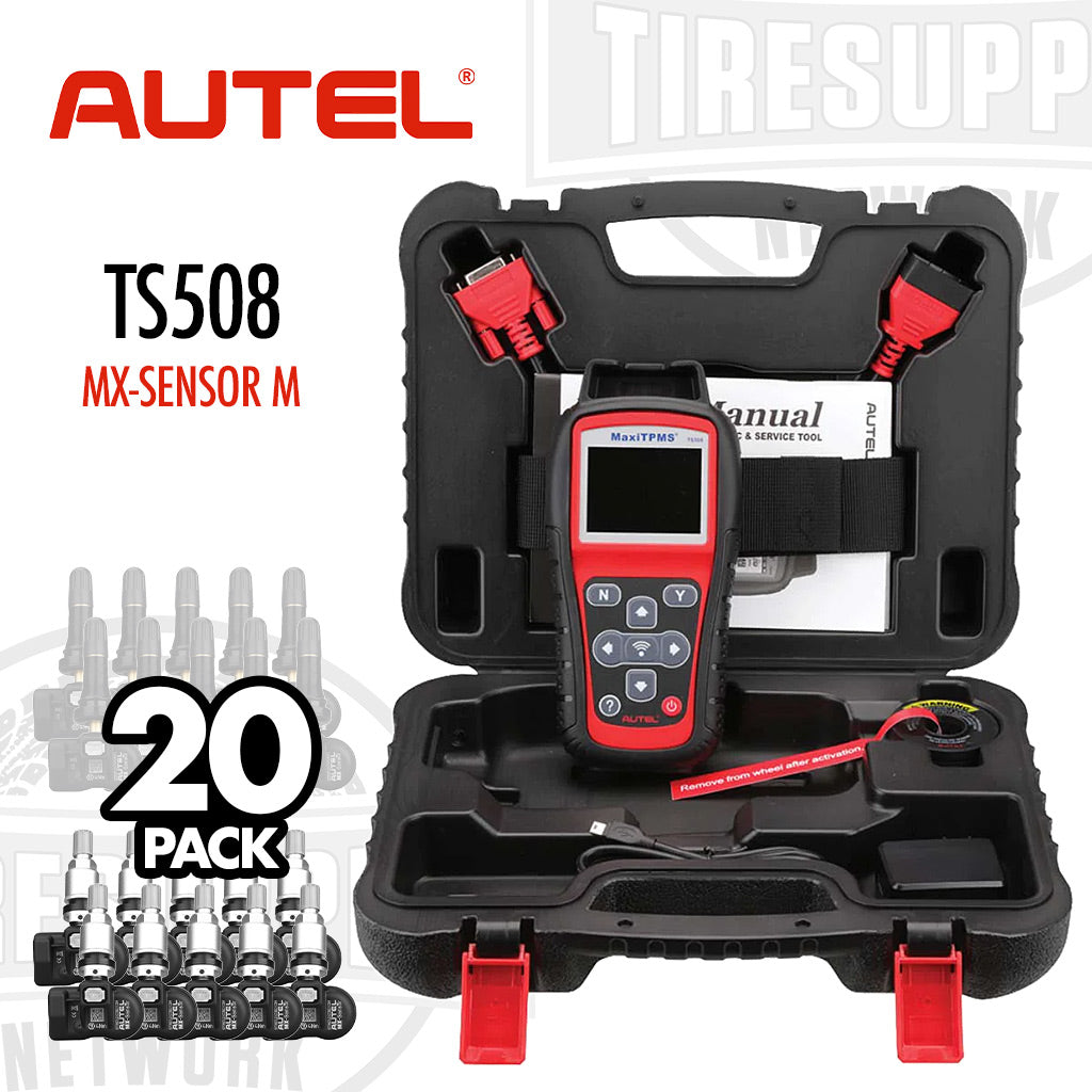 Autel TS508 | MaxiTPMS Service Tool & 20 MX 1-Sensors Press-In - Choose Rubber or Metal Stems