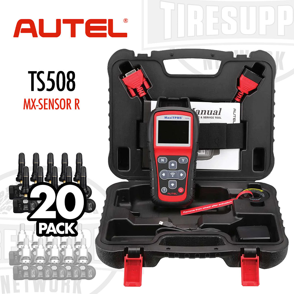 Autel TS508 | MaxiTPMS Service Tool & 20 MX 1-Sensors Press-In - Choose Rubber or Metal Stems