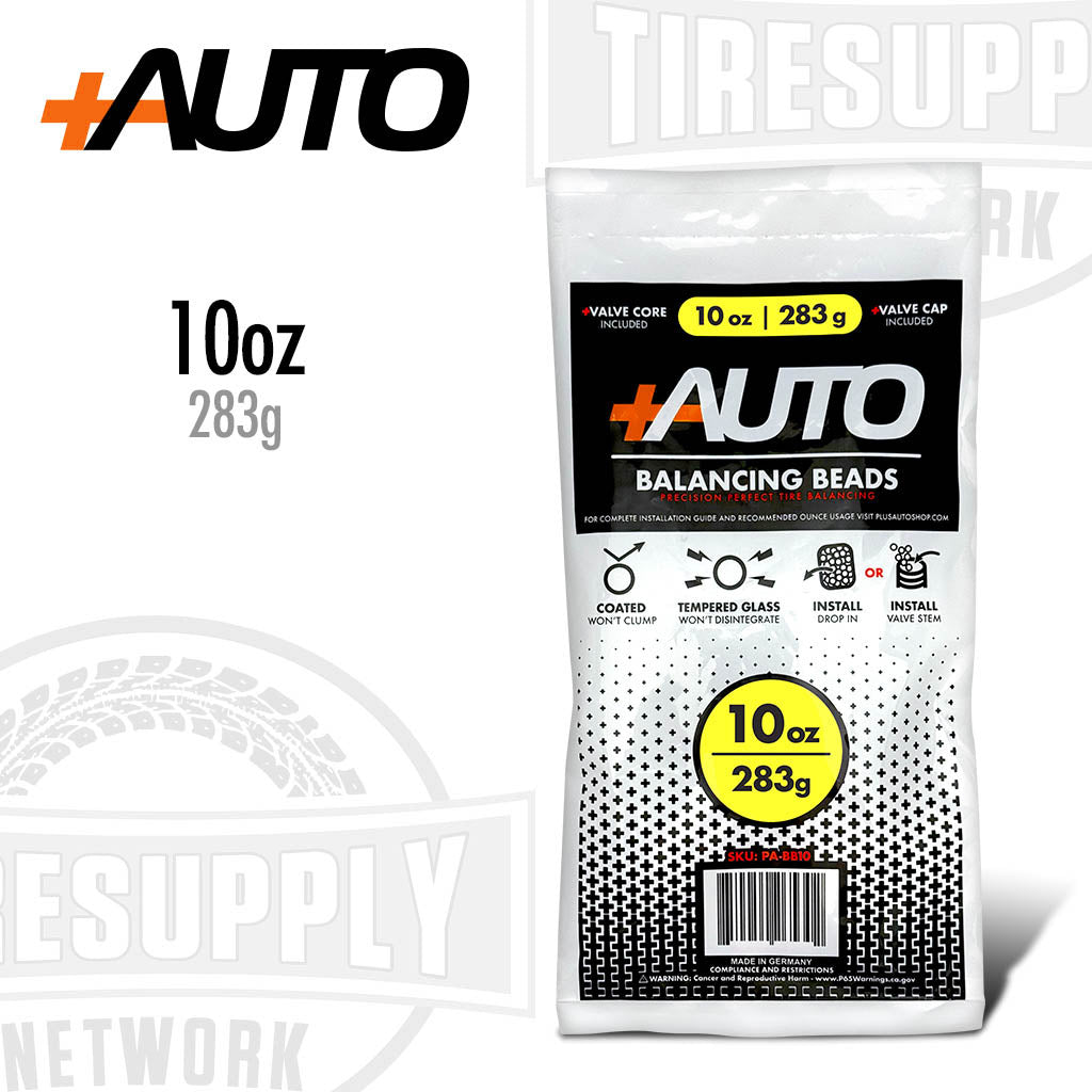 +AUTO | 10 oz Tire Balancing Beads, Drop-In Bag with Valve Cap & Valve Core (PA-BB10)