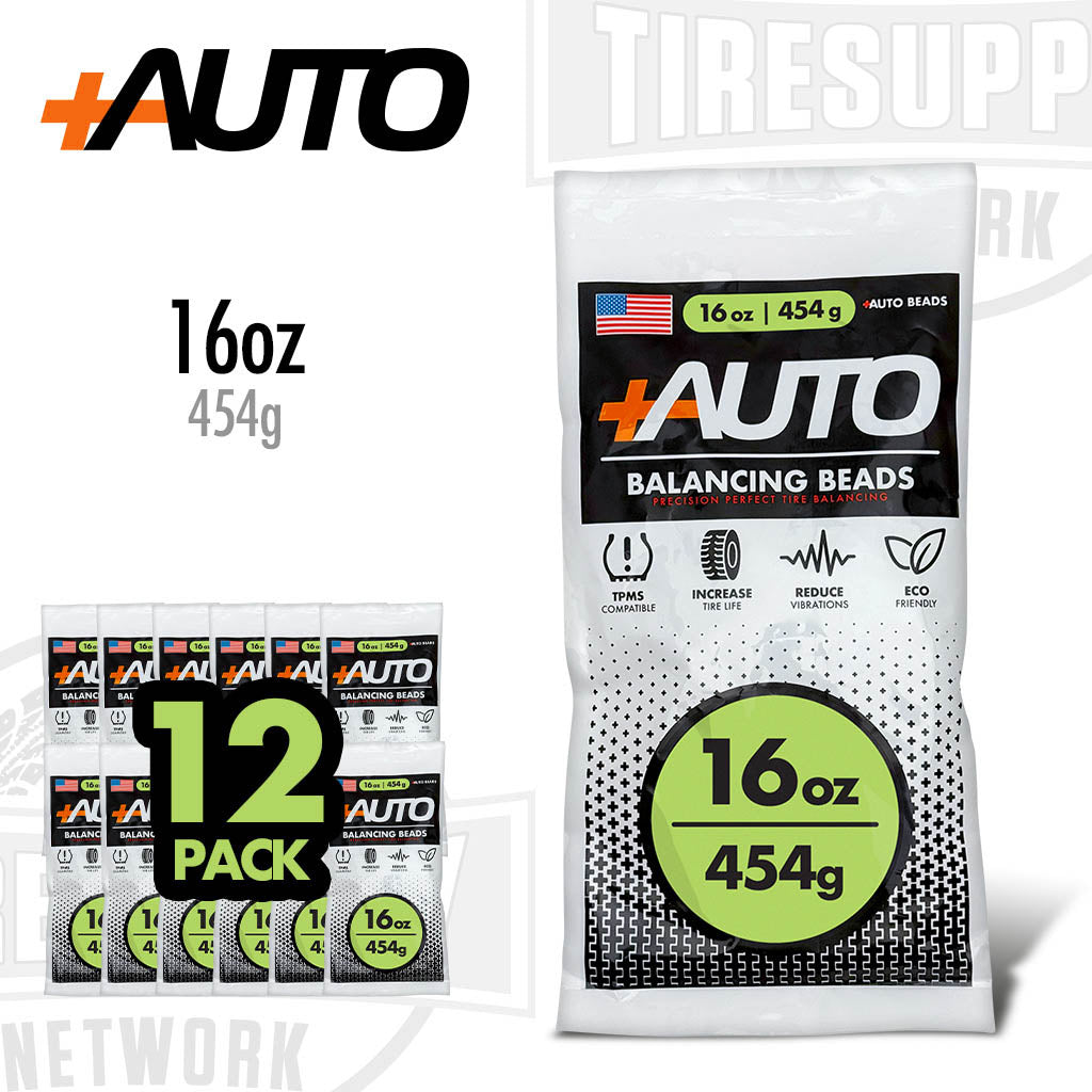 +AUTO | 16 oz Tire Balancing Beads, Drop-In Bag with Valve Cap & Valve Core (PA-BB16)