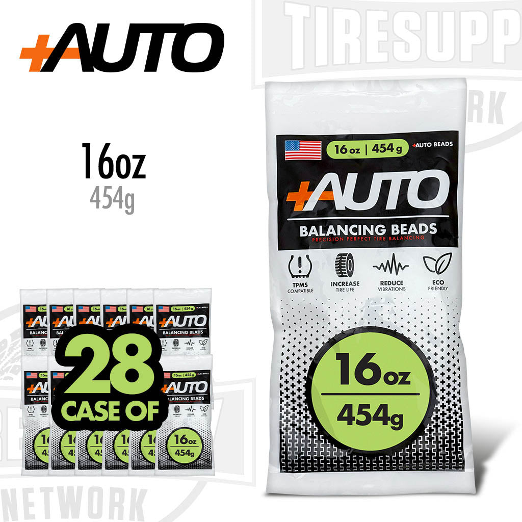 +AUTO | 16 oz Tire Balancing Beads, Drop-In Bag with Valve Cap & Valve Core (PA-BB16)