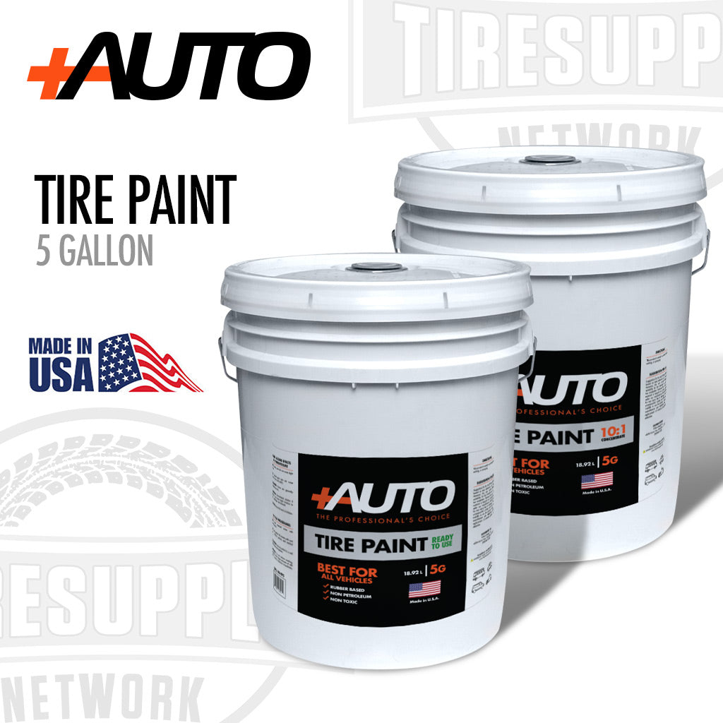 +AUTO | Tire Paint- 5 Gallon - Choose Ready to Use or Concentrate (PA-TP5)