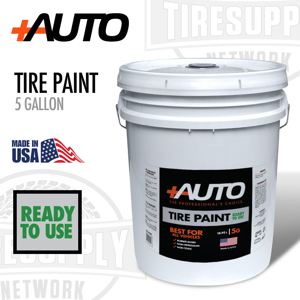 +AUTO | Tire Paint- 5 Gallon - Choose Ready to Use or Concentrate (PA-TP5)