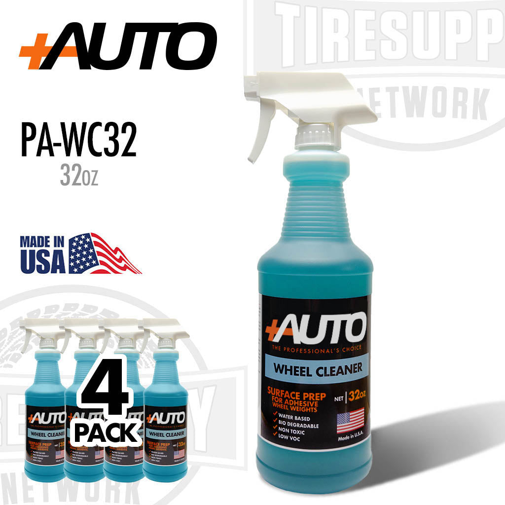 +AUTO | Water-Based Wheel Cleaner for Adhesive Wheel Weights - 32 oz Bottle (PA-WC32)