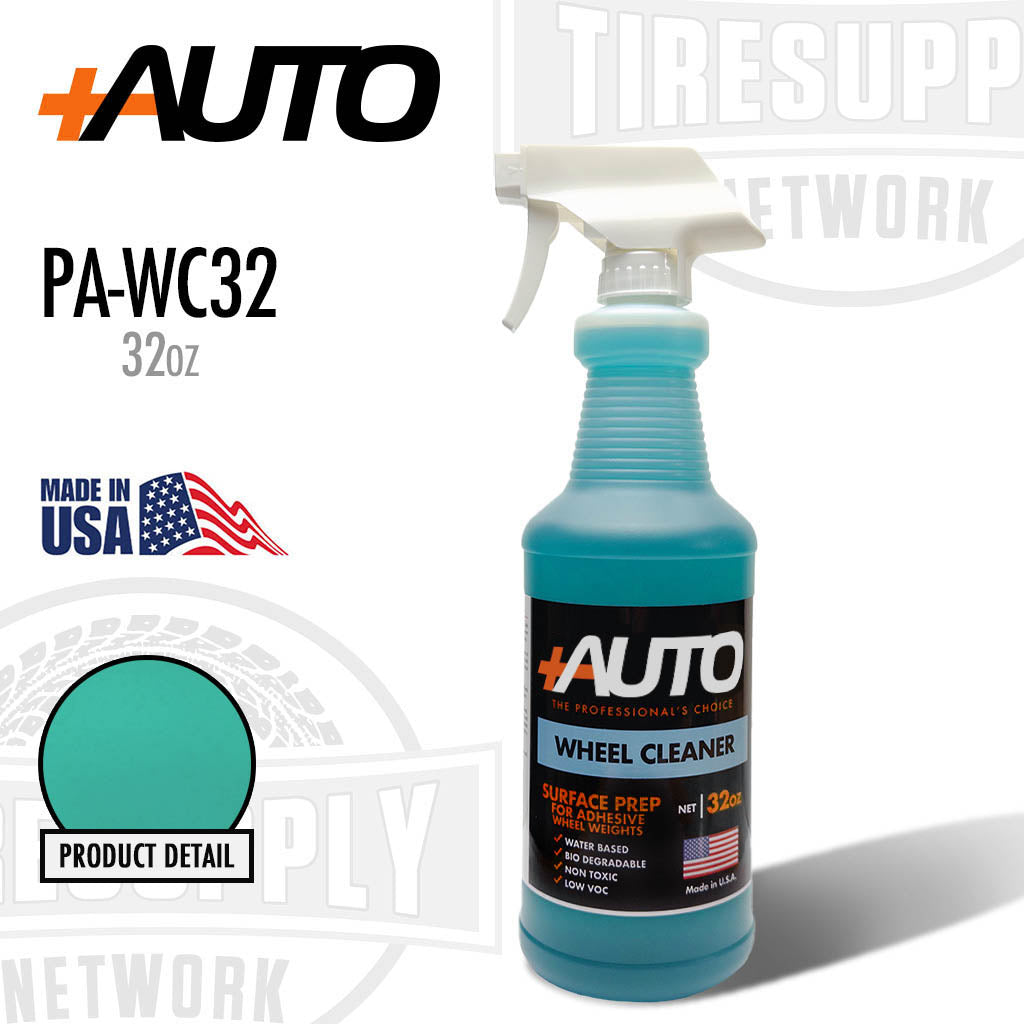 +AUTO | Water-Based Wheel Cleaner for Adhesive Wheel Weights - 32 oz Bottle (PA-WC32)