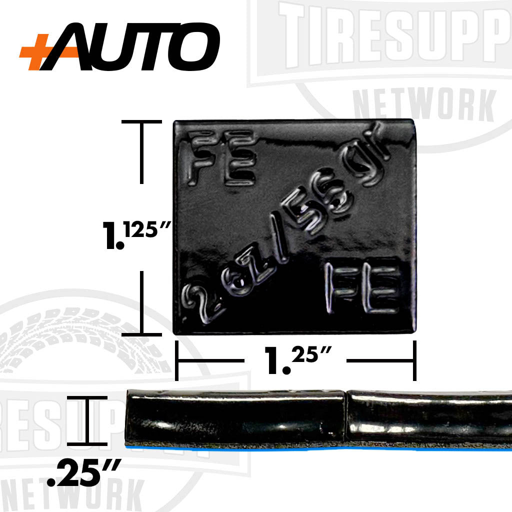 +AUTO adhesive wheel weight 1.125" x 1.25" x .25"