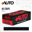 +AUTO pro+ series adhesive tape wheel weights, 1/4 oz, black, steel, 46 strips, 576 pieces. PP25S48B576