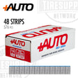 +AUTO Pro+ Series adhesive tape wheel weights, 11.25 lbs, 720 pcs, steel. OE specifications and quality. Low profile rim contour design. Corrosion resistant OEM grade coating. High quality tape that remains stuck on the rim.