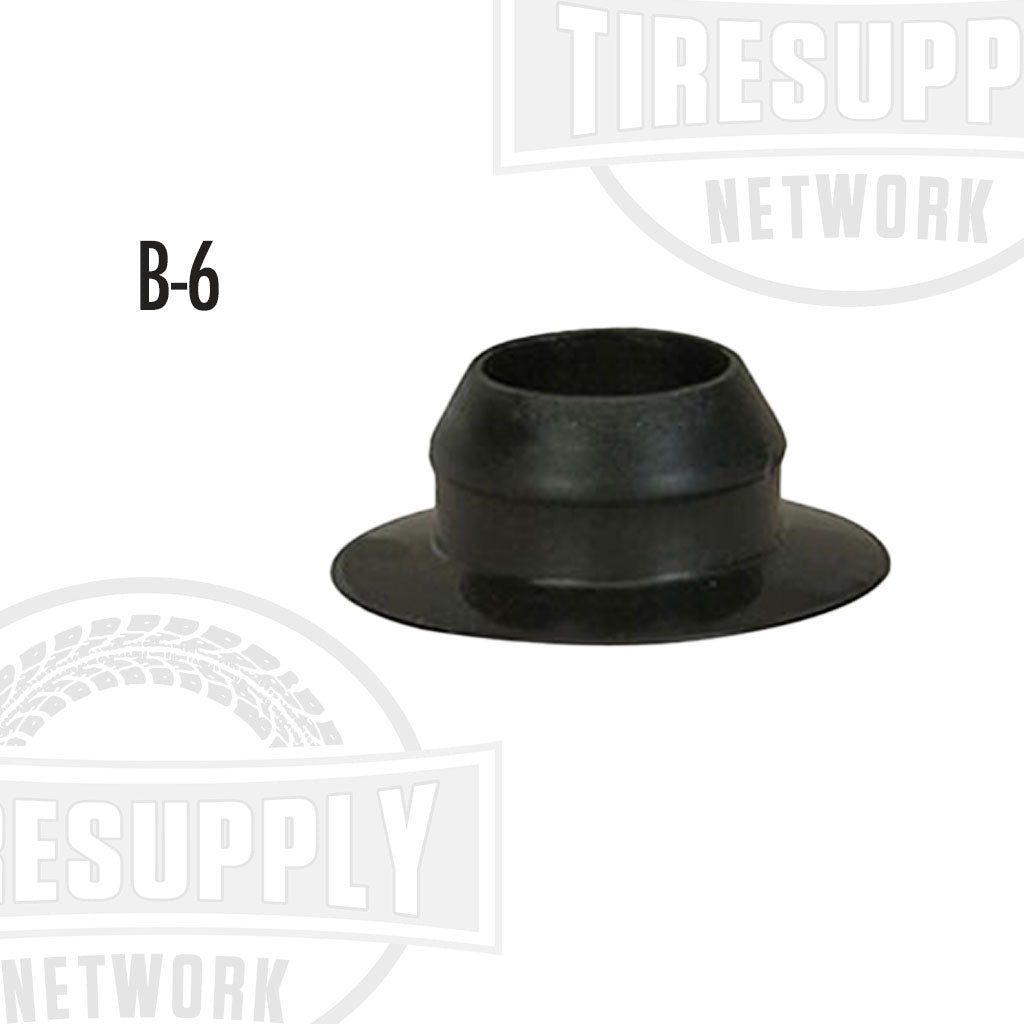 A black Haltec bushing with the label B-6 on it, placed on a white background.