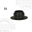 A black Haltec bushing with the label B-6 on it, placed on a white background.