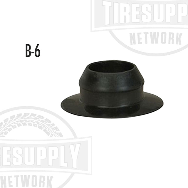 A black Haltec bushing with the label B-6 on it, placed on a white background.