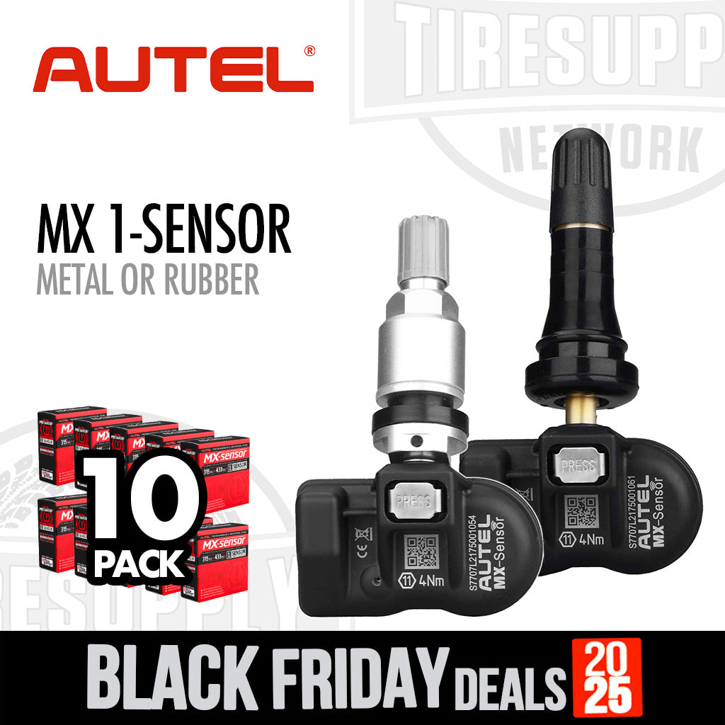Autel | 10-Pack MX 1-Sensor Press-In TPMS - Metal (1-SensorM*) or Rubber (1-SensorR*)
