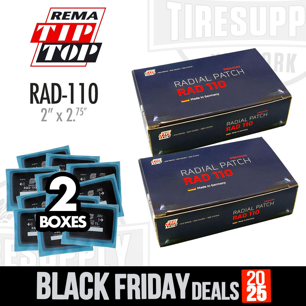 Rema | 2-Pack Radial Tire Patch Repair Unit - 2"x 2.75" (RAD-110)