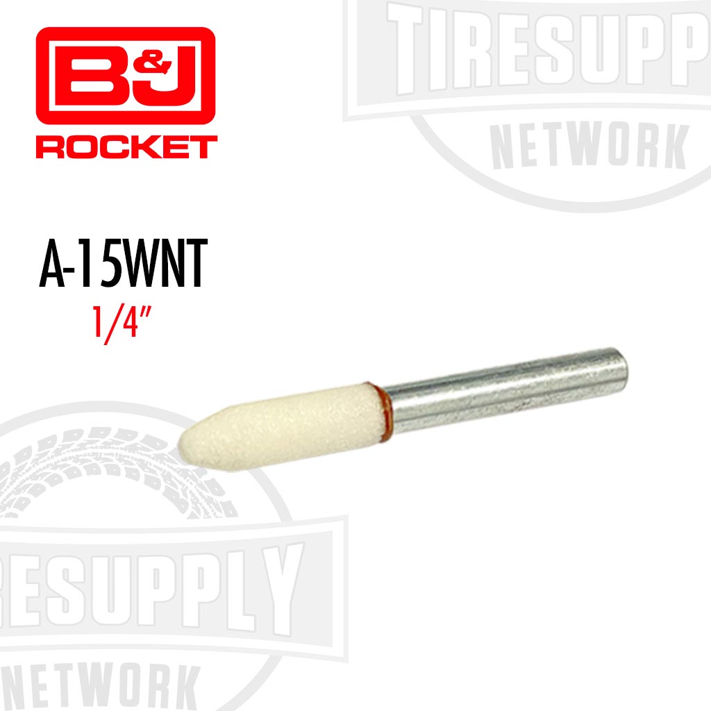 B&J Rocket | White Pencil Stone Non Tapered 1/4" (A-15WNT)